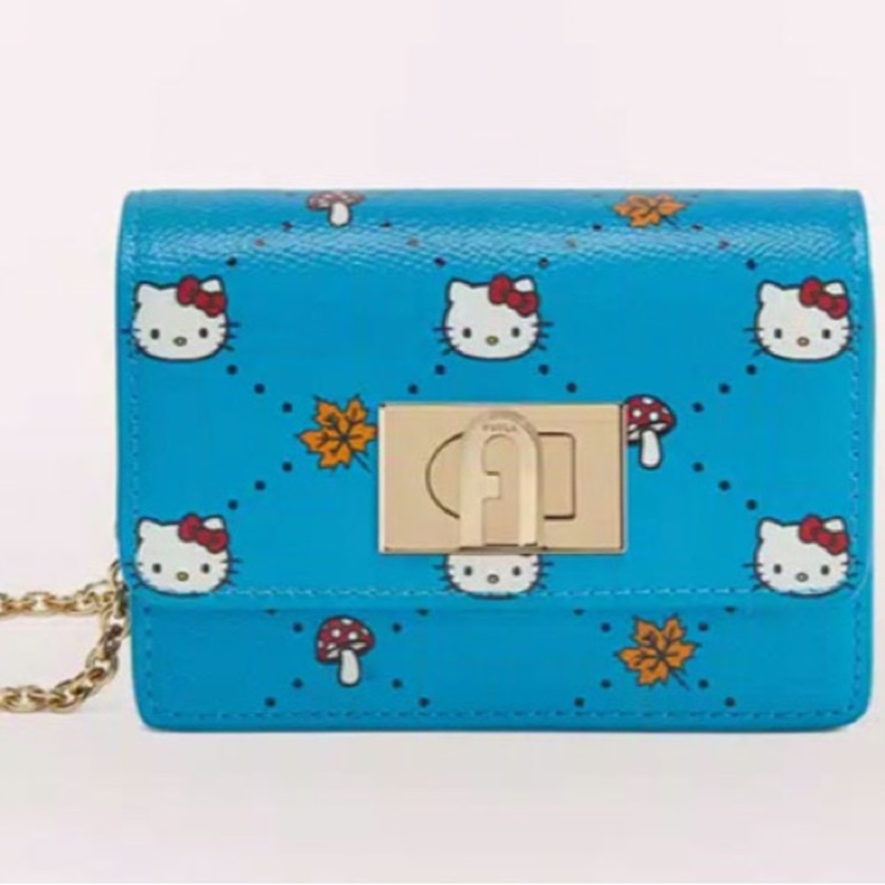 Furla Blue Crossbody x Hello Kitty brand new